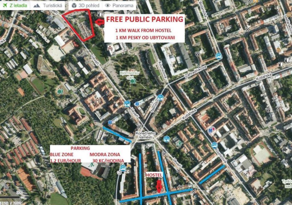 Rooms Veveri - Uvoz, 10 Min Peski Do Centru Brno Ngoại thất bức ảnh